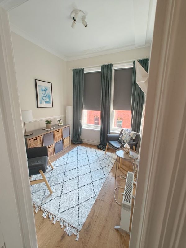 A therapy room at The Iveagh Practice, 13 Fade Street, Dublin 2